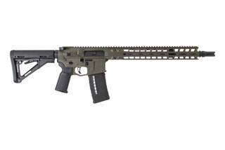 Radian Weapons 16 inch AR 15 Model 1 with OD Green Finish has a Magpul pistol grip and 6 position stock